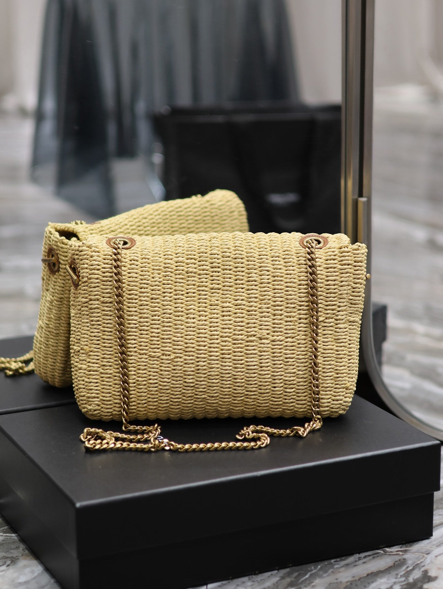 YSL Kate In Raffia - 28.5¡Á20¡Á6cm
