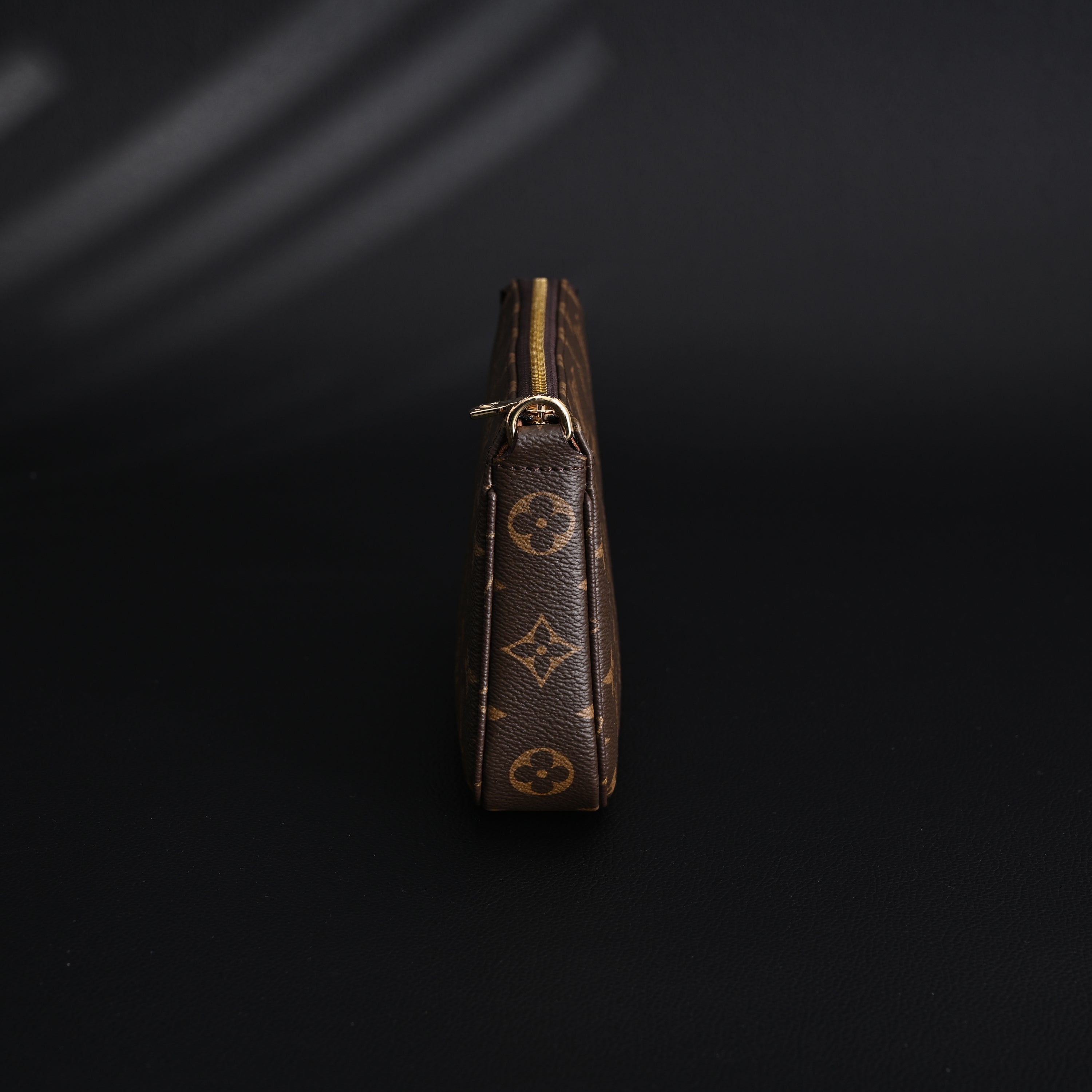 Louis Vuitton Pochette Accessoires Monogram Canvas Clutch Bag – Brown with Gold Chain (M82766)