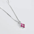 925 Silver Four Leaf Clover Necklace With Diamonds
